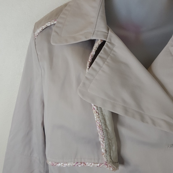 Esprit Tan Trench Pink Tweed lining Coat - Picture 3 of 8